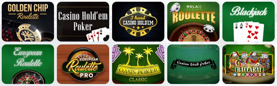 Bordspill på YAA CASINO