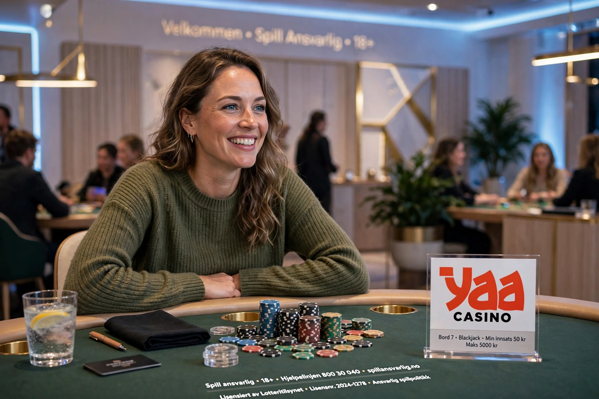 bonus i hendene til mannen på YAA CASINO